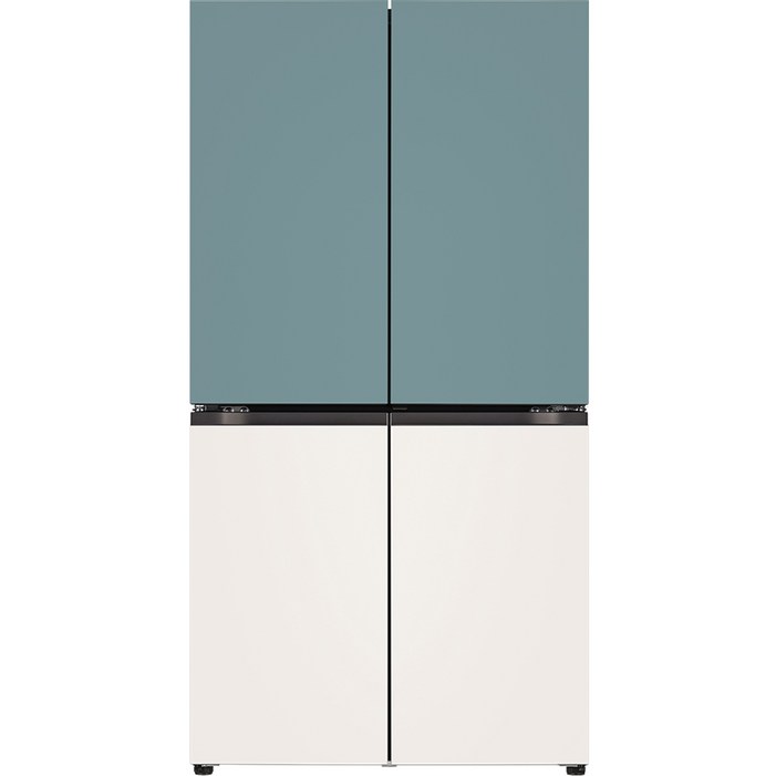 [10% 환급가전] [색상선택형] LG전자 오브제 870L 매직스페이스 메탈 4도어 디오스 냉장고 방문설치