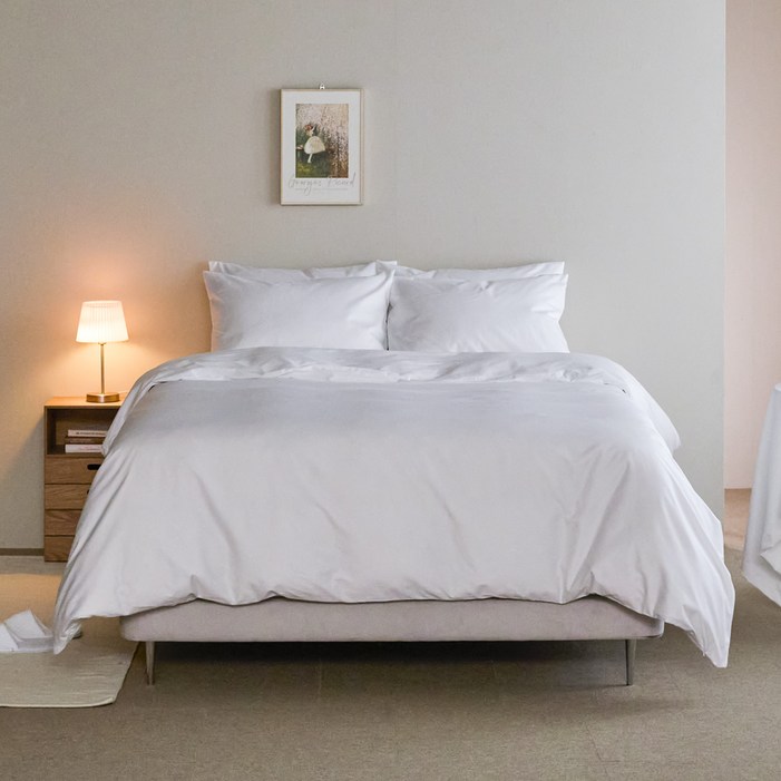 바운티풀 프리미엄 코마사 사틴면 호텔 이불커버, 화이트