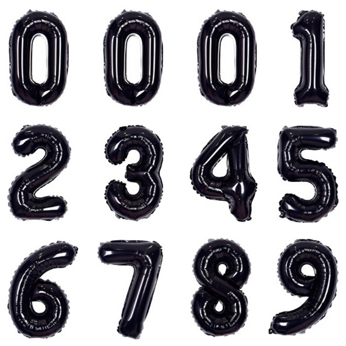 조이파티 숫자 은박 풍선 소 12p 세트