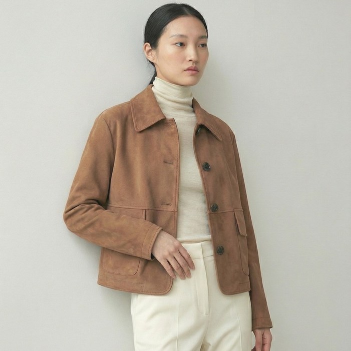 FAUX 스웨이드 여성 자켓 간절기