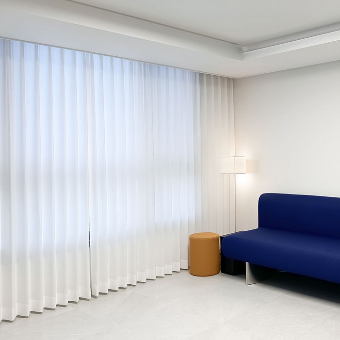 스마일데코 비침없는 고밀도 울쉬폰 차르르 호텔식 나비주름 2장세트