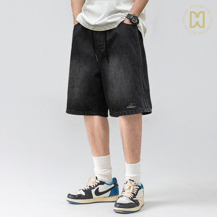 코디코치 인포 반바지 데일리 통 일자 기본 와이드 데님 워싱 5부 청바지 코디코치 인포 반바지 데일리 통 일자 기본 와이드 데님 워싱 5부 청바지