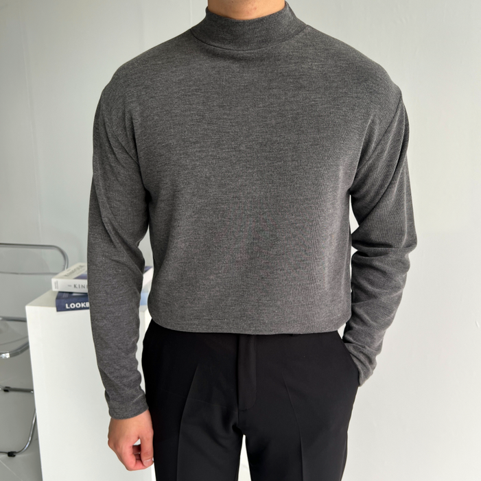 남자 기모 목폴라 티셔츠 겨울 목티 기모티 남성 폴라티 터틀넥 방한 기모 티셔츠 31931