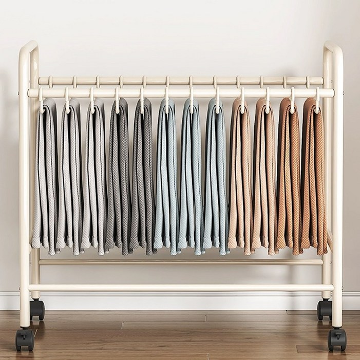 SeekFun 철제 바지행거 이동식 카트형 스탠드 옷걸이 시스템 드레스룸 튼튼한 정리대 30p 20p 세트