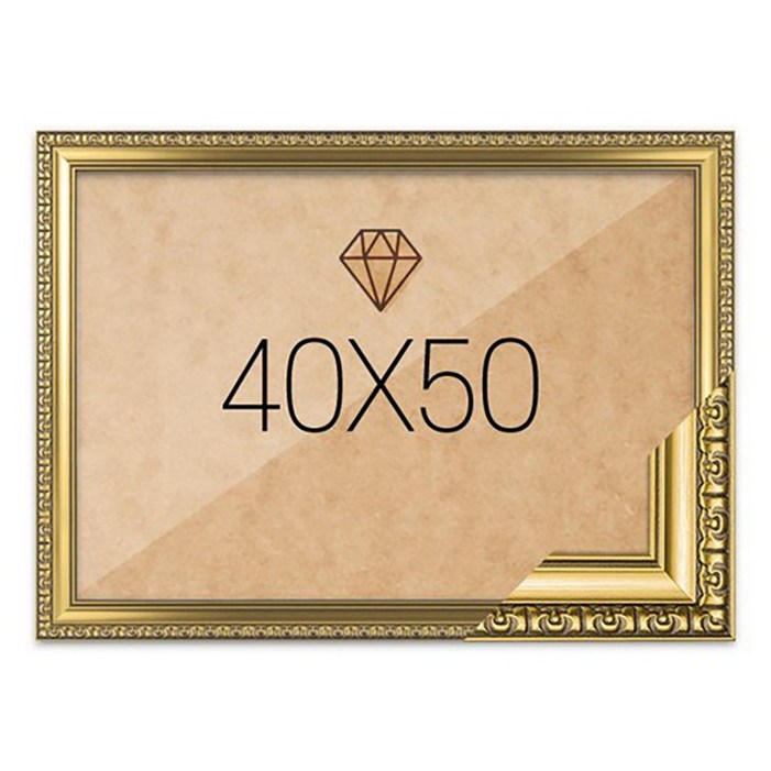 보석십자수 패브릭형 액자 40x50 고급형 댄디실버 아크릴 보호필름스티커판 포함