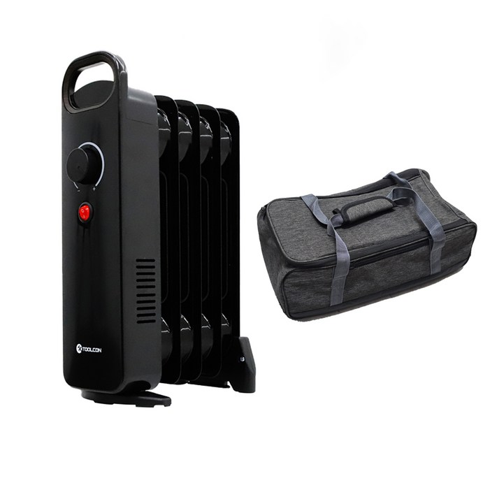 캠핑라디에이터 미니 캠핑히터 발난로 사무실 저전력 500W 전용가방세트