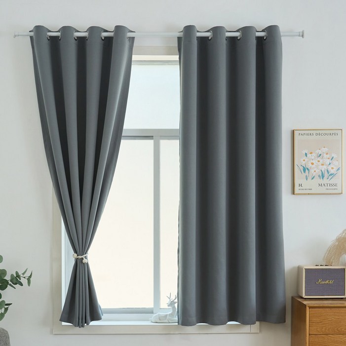 커튼콜 최신상 루시덴 암막커튼 2p창문 긴창용 아일렛커튼작은창 안방커튼