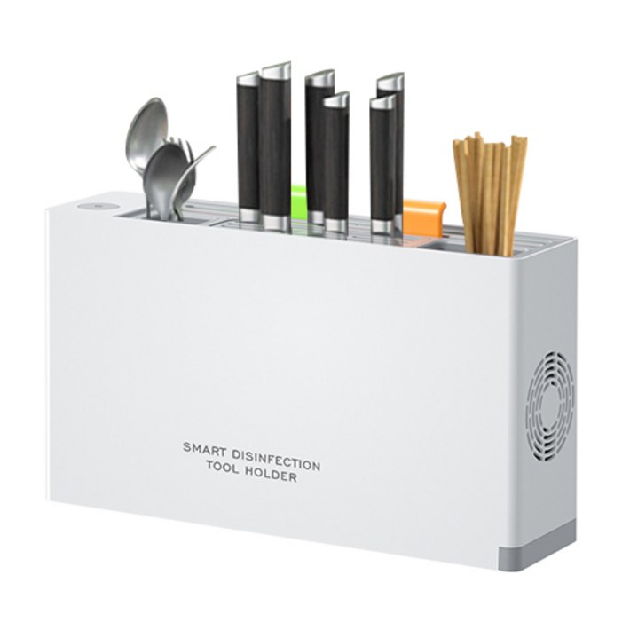 RUN Home UV 살균 건조 수저 가드 블럭  2개 도마 세트, 화이트, 1개