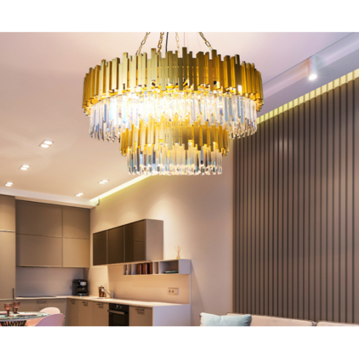 LED 인테리어 주방 거실 카페조명 골드 크리스탈 플라워 32등 펜던트, 램프미포함 LED 인테리어 주방 거실 카페조명 골드 크리스탈 플라워 32등 펜던트, 램프미포함