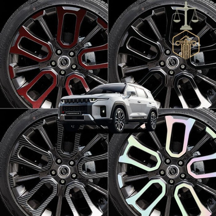 MT5 토레스 휠스티커 홀로그램 데칼스티커 자동차 스티커 휠캡링커버