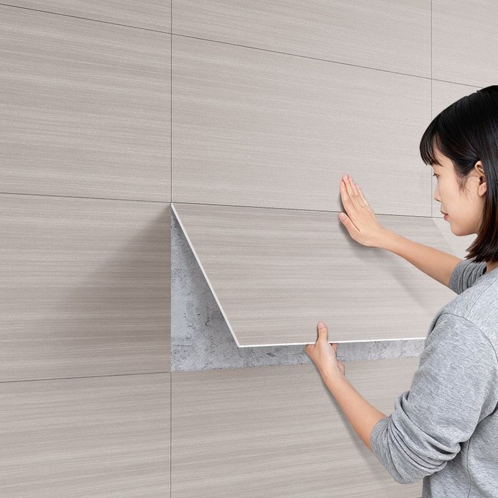 포령트레이드 벽면 데코타일 인테리어 붙이는 보온 두꺼움 타일 시트지 접착식 방수 방오 방유 내마모