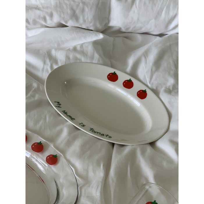 웜보울 made 마이네임이즈토마토 도자기접시 26cm