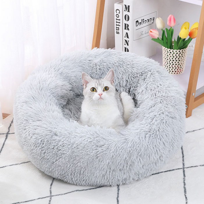 미스터킴 강아지 도넛 마약 방석 고양이 대형 쿠션 60cm, 라이트그레이 미스터킴 강아지 도넛 마약 방석 고양이 대형 쿠션 60cm, 라이트그레이