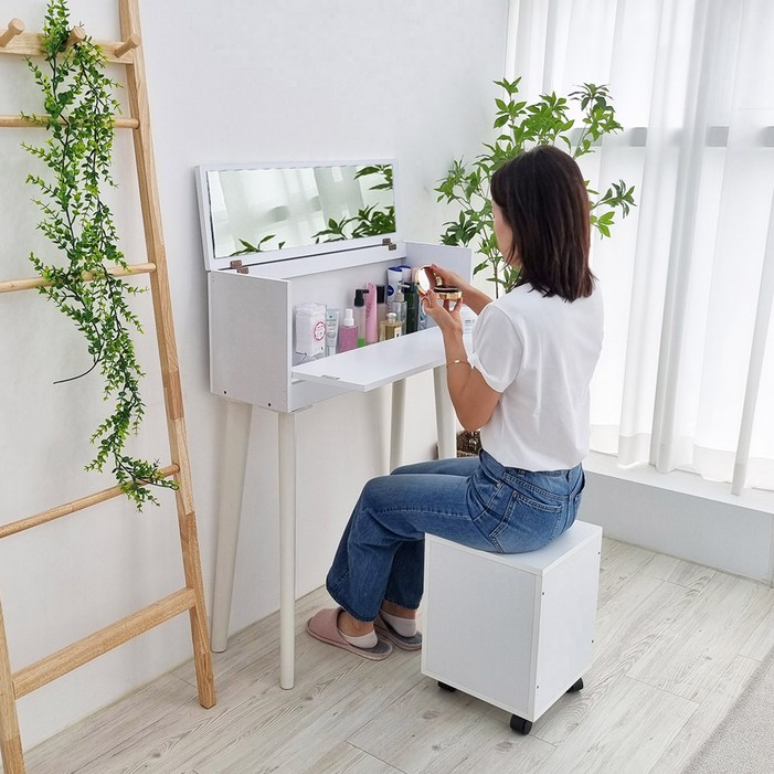 홈퍼니  실속 수납 입식 콘솔 화장대 800