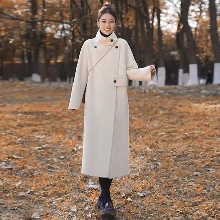 루스리더 여성 신상 오버핏 캐시미어 모직 코트 E1200