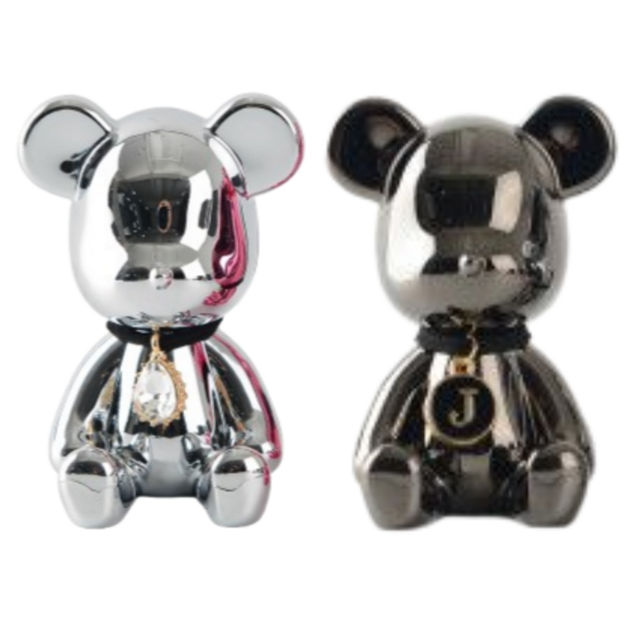 블링디어 크롬세트실버블랙 베어브릭 고급 차량용 방향제