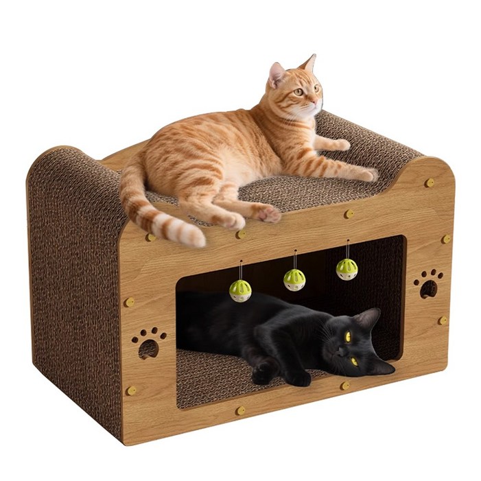 미란다 고양이 공굴리기 하우스 대형, 1개, 혼합색상