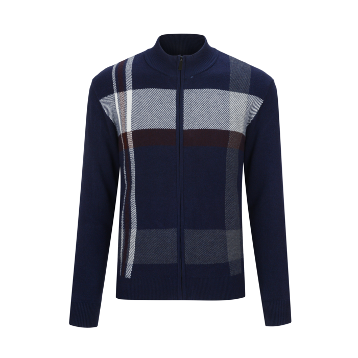 서광모드 남성 스트라이프 풀 집업 니트 티셔츠