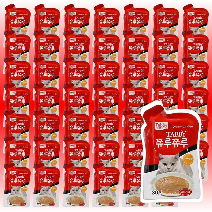 태비타퍼 쮸루쮸루 고양이 통살 영양 간식 30g 48개입, 오리지날, 30g, 48개