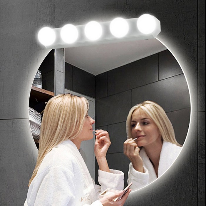 [무타공 밝기조절] 블레오 LED 메이크업 화장대 거울 벽 조명 5구