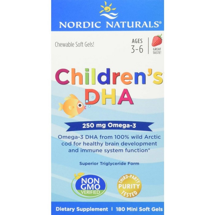 노르딕 내츄럴 (Nordic Naturals) 어린이 DHA 180 미니 캡슐