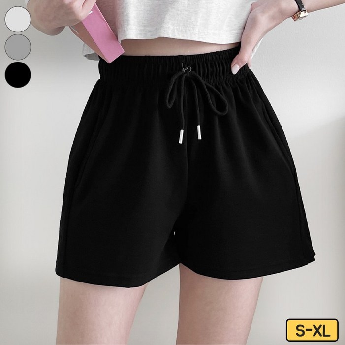 여리진 여성용 편안한 밴드 숏 3부 반바지 팬츠 트레이닝 바지 빅사이즈까지