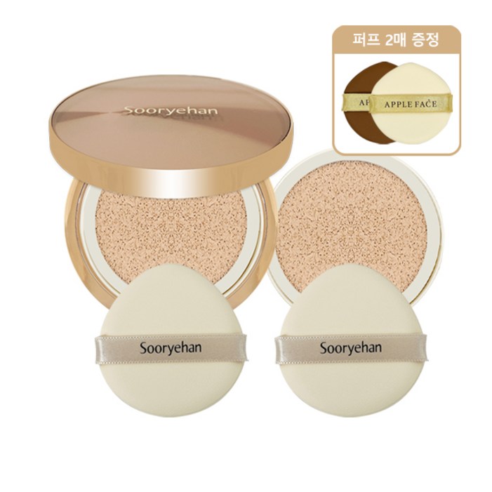 수려한 쿠션 발효 효윤 기미 앰플 커버 본품리필퍼프2매