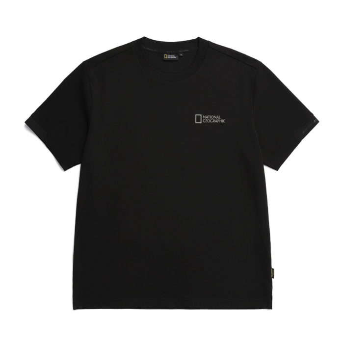 (국내매장판/AS가능) 내셔널 지오그래픽 스몰 로고 토르콰투스 블랙 베이직 에어로쿨 남성 기능성 반팔 티셔츠