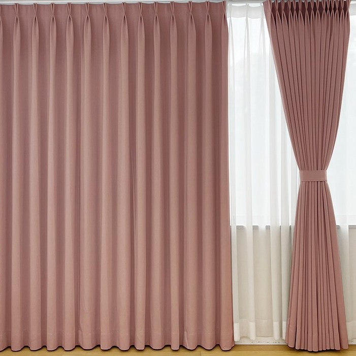 사라벨 국내생산 높이조절 호텔 펜션 관공서 학교 거실 안방 퓨어 형상미가공 방염 풀달 암막커튼 핀형