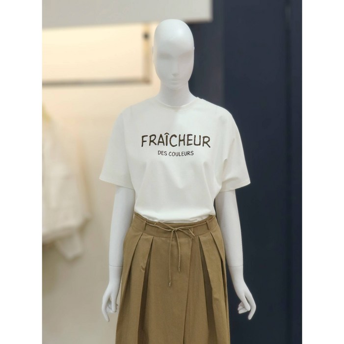 나이스클랍 나이스클랍 레터링 반팔 티셔츠(A252PWT517)IV_DG