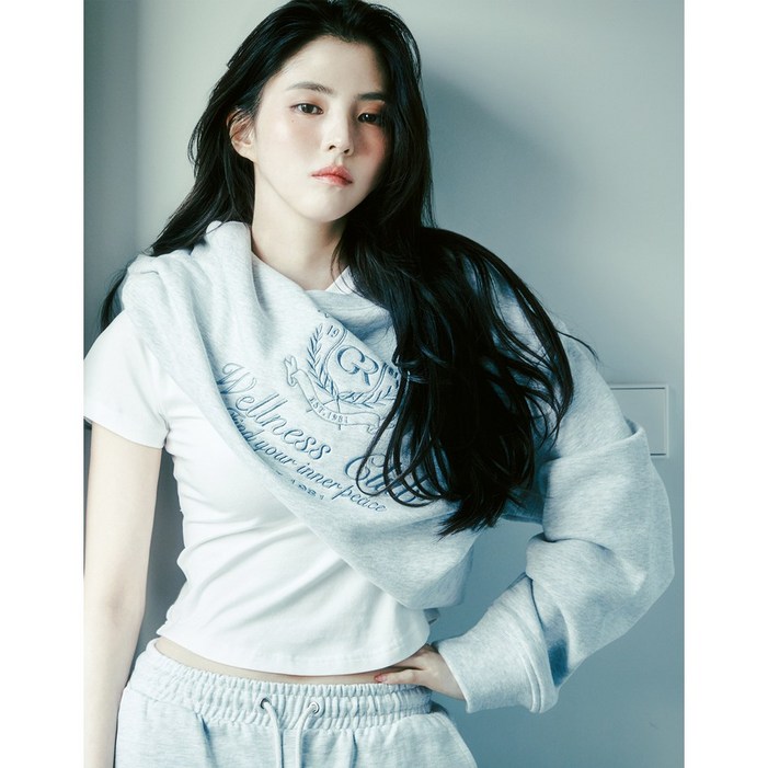 [지오다노] 2025 가을 NEW  [한소희] 여자 라운드 프린트맨투맨 325510 5칼라