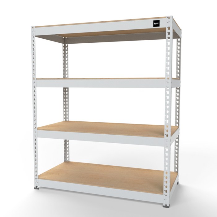 울트라랙 4단 일체형 기둥 철제선반 무볼트 조립식 앵글 선반 베란다 펜트리 선반장 가정용 창고용 수납 및 다용도, 1개