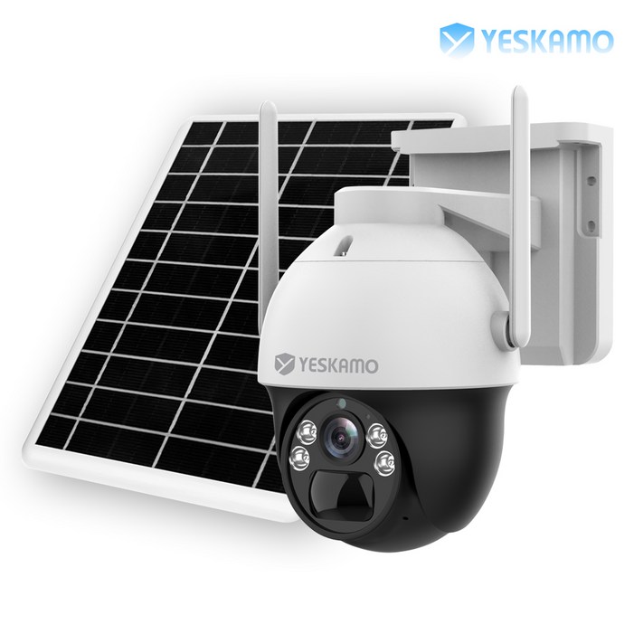 YESKAMO 예스카모 무선 CCTV 충전식 400만 PTZ회전 태양광 CCTV 카메라 YESKAMO 예스카모 무선 CCTV 충전식 400만 PTZ회전 태양광 CCTV 카메라
