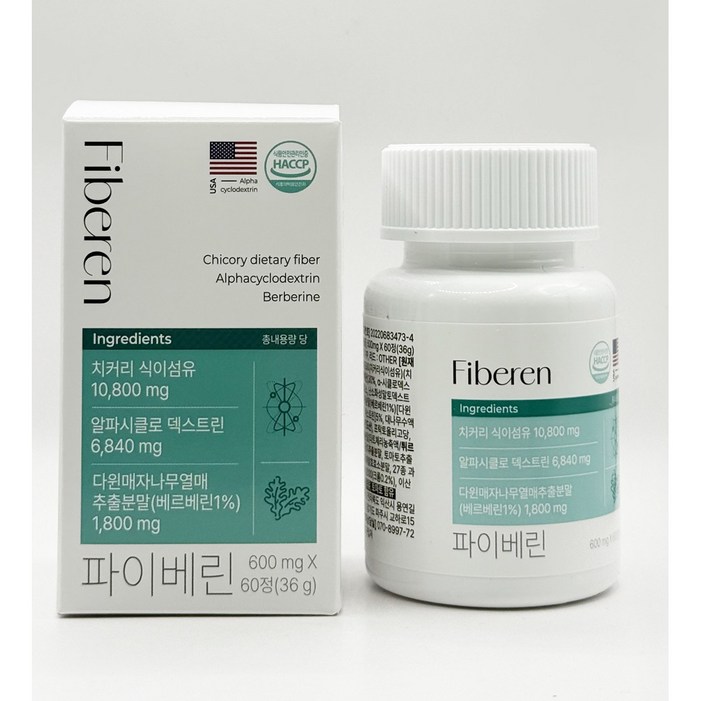 파이베린 알파 식이섬유 60정 1개 치커리식이섬유