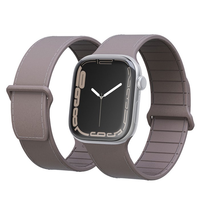 캘릭스 애플워치 호환 가죽 패턴 실리콘 버클링 마그네틱 스트랩, 1개, 에토프