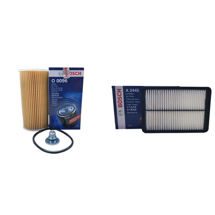 보쉬 엔진오일교환 필터 셋트 싼타페 DM 2.02.2 eVGT 오일필터에어필터 O0096A2445, 오일필터에어필터O0096A2445, 1세트
