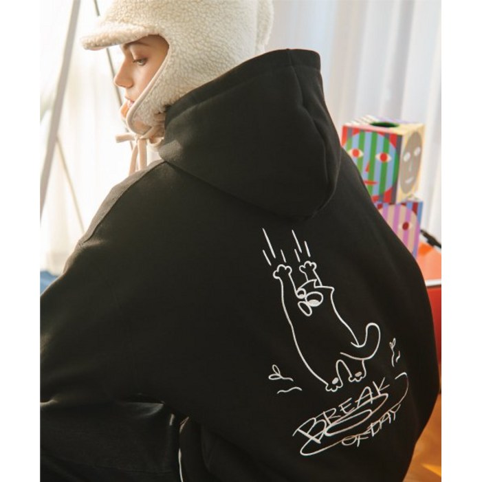 꼼파뇨 CPGN STUDIO 넌슬립 자수 후드 블랙 596141