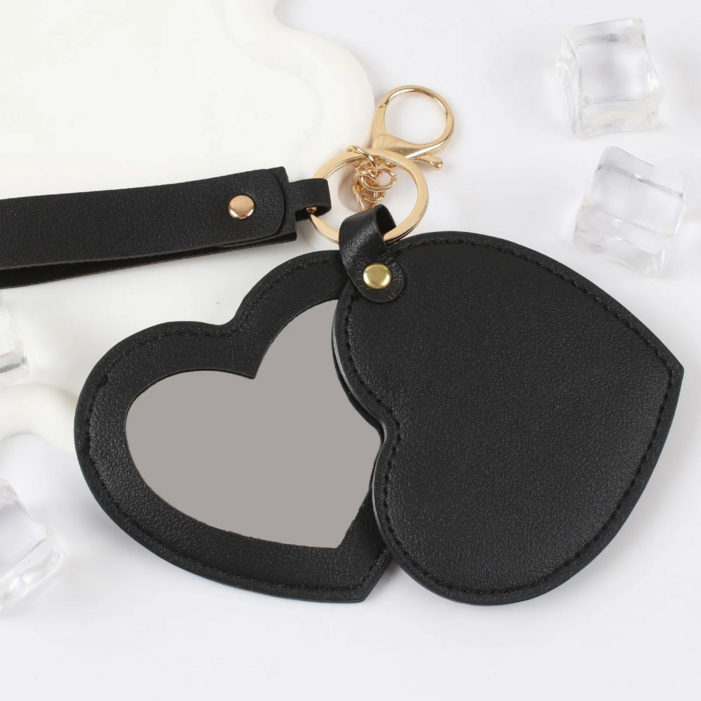 배로나 하트 휴대용거울 가방 핸드폰 키링