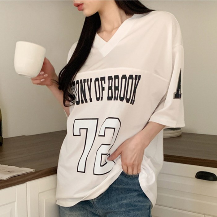 현이네 72 배색 박스 반팔티 3컬러 55 77까지