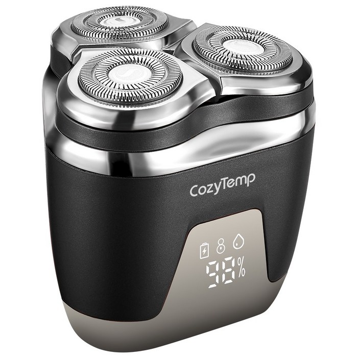CozyTemp 남성 전기 면도기 3방향 헤드 미니 휴대용 자동면도기소형충전식 방수 면도기 남친 선물