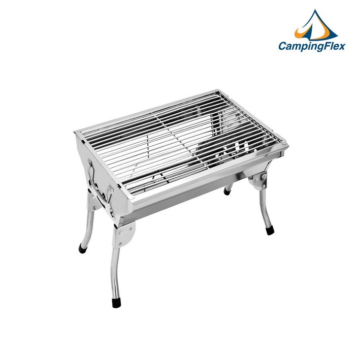 캠핑플렉스 플렉스 그릴 접이식 스테인레스 바베큐그릴 야외용 캠핑그릴 BBQ 용품 숯불그릴 대형그릴, 1개