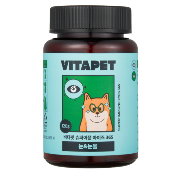 비타펫 살안찌는 강아지 눈 영양제 루테인 지아잔틴 백내장예방 90일분 120g, 1개