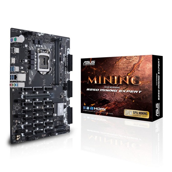 Asus B250 마이닝 전문가 마더보드 블랙