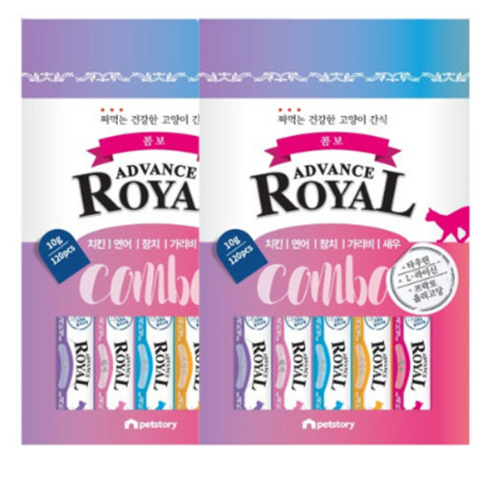 어드밴스로얄 스틱 5종 10g 120개입 콤보 고양이츄르 냥이간식, 240개, 10g, 어드밴스 로얄 스틱 콤보