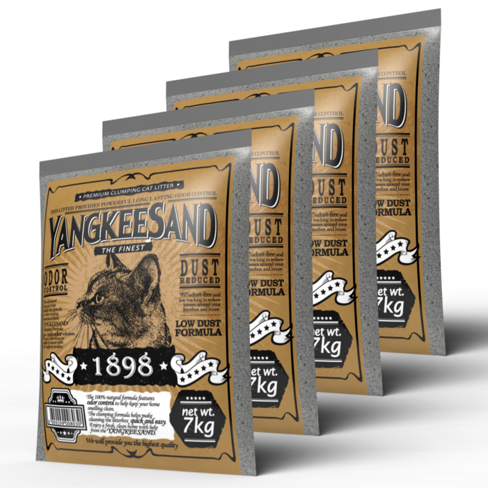 양키샌드 1898 벤토나이트 고양이모래 7kg 4봉, 1898 오리지널, 4개, 7kg
