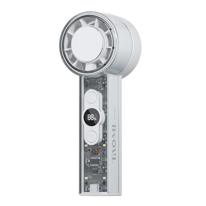 타오미 터보 에어컨 미니 휴대용 선풍기, 화이트, TM26