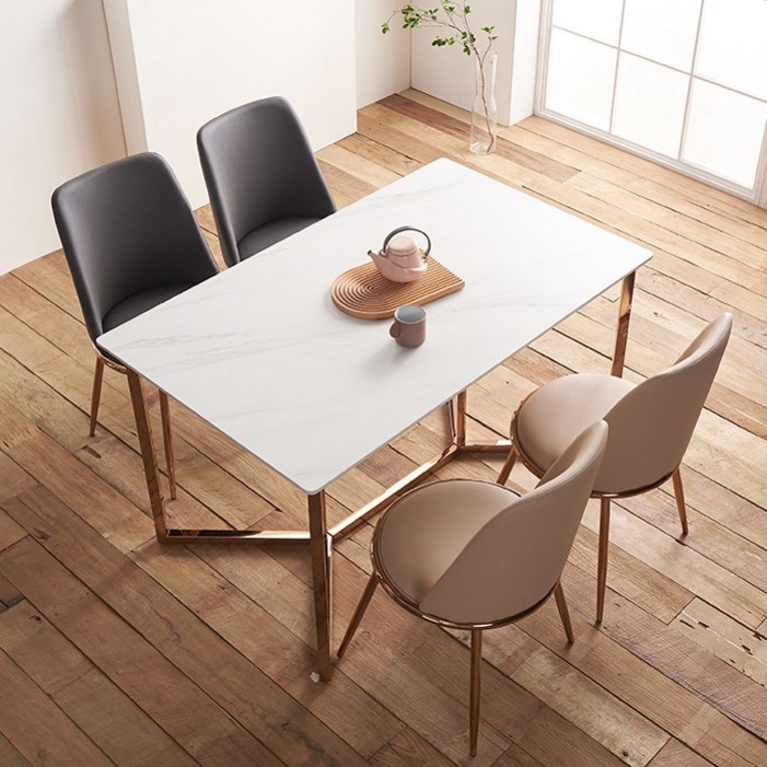 NEW 킨트 4인용 통세라믹 식탁 테이블 단품(로즈골드/의자제외)