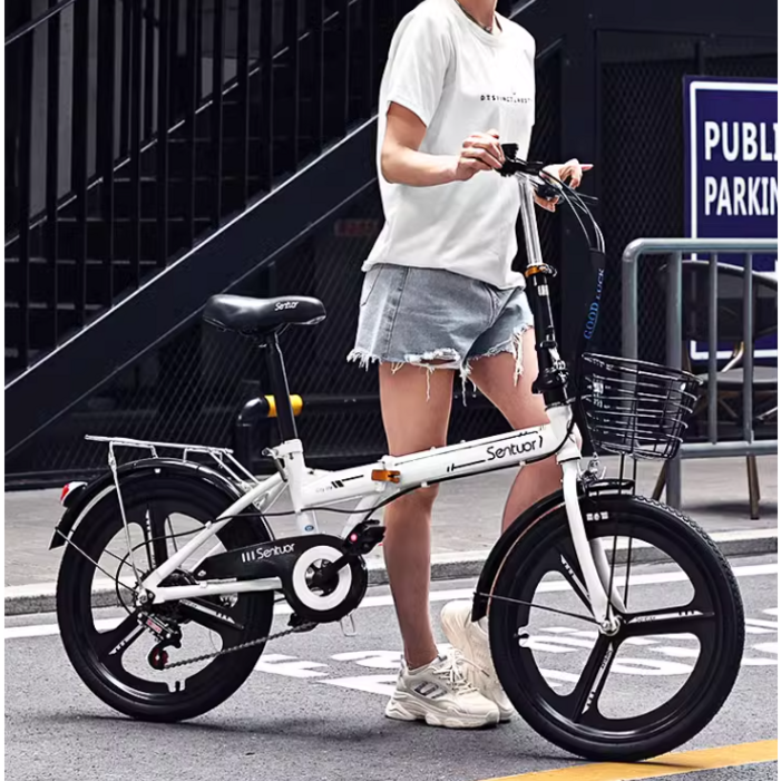 20인치접이식자전거 미니벨로 휴대용 자전거 폴딩 접는 접이식 미니밸로, 블랙, 1개