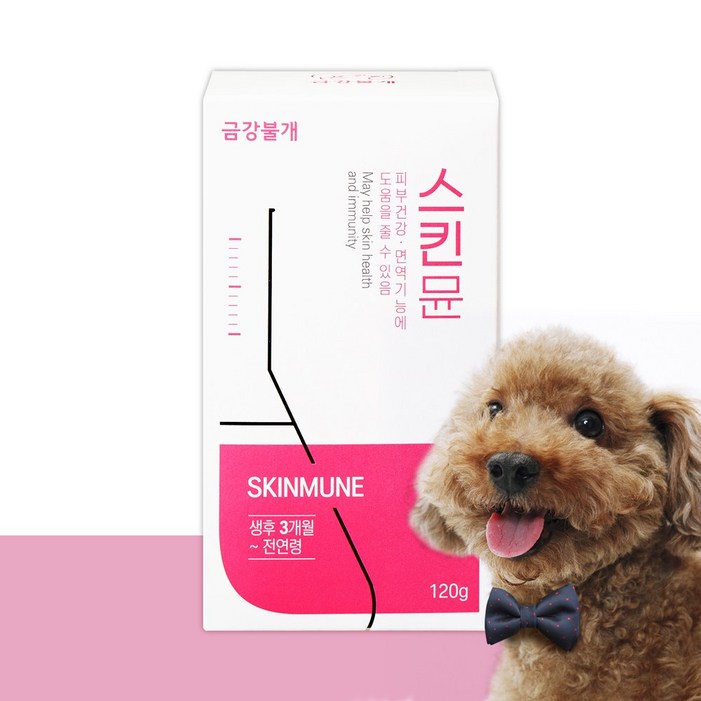 강아지 피부 영양제 반려견 애견 피부염 피부병 모발 피모 털빠짐 아토피 영양제, 피부털개선, 1개, 오리연어 혼합맛