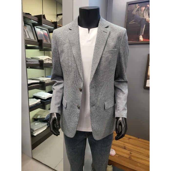 바쏘옴므 그레이 춘하 슬림핏 캐주얼 여름 자켓 WSY1JF31AGR 3990